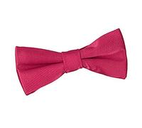 DQT Plain Glossy Satin Formal Wedding Tuxedo Pre-tied Bow Tie for Boys in Crimson Red