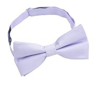DQT Plain Twill Wedding Thistle Pre-Tied Bow Tie for Men - Pastel Lilac