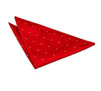 DQT Woven Pin Dot Patterned Dotted Fashion Casual Pocket Square - Dark Red