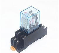 DQVHYUJEL Relay 1set MY2P HH52P MY2NJ Coil General DPDT Mini Electromagnetic Switch with Socket Base LED AC 110V 220V DC12V 24V(AC380V)