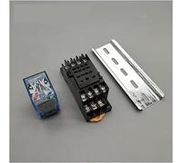 DQVHYUJEL Relay MY4P HH54P MY4NJ Coil General DPDT Micro Mini Electromagnetic Switch with Socket Base LED AC 110V 220V DC12V 24V(DC 12V)