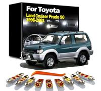 DQWASUYB 11Pcs Car LED Interior Light Kit, For Toyota Land Cruiser Prado 90 For Toyota Prado 90 1996-2001 Led Bulbs