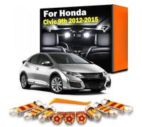 DQWASUYB 11Pcs Car LED Interior Map Dome Light Kit, For Honda Civic IX 9 MK9 9th Gen 2012 2013 2014 2015 Number Plate Bulb