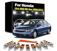 DQWASUYB 11Pcs LED Interior Dome Reading Light Kit, For Honda Civic 8 MK8 8th Gen 2006 2007 2008 2009 2010 2011 License Plate Lamp