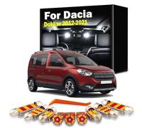 DQWASUYB 11Pcs LED Interior Map Dome Light Kit, For Dacia Dokker 2012-2014 2015 2016 2017 2018 2019 2020 2021 Car Accessories