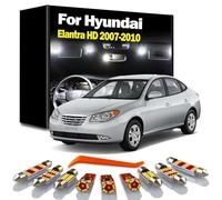 DQWASUYB 11Pcs Vehicle LED Interior Map Dome Trunk Reading Light Kit, For Elantra HD 2007 2008 2009 2010 Car Bulbs