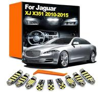DQWASUYB 18Pcs LED Interior Dome Reading Foot Light Kit, For Jaguar XJ X351 XJL XJR 2010 2011 2012 2013 2014 2015Car Indoor Lamp