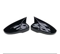 DQWASUYB 2 pcs Mirror Cover Bat Mirror Cover, For Volkswagen Scirocco Mirror Cover Piano Black Left-Right 2008-2017