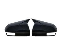 DQWASUYB black/carbon Side Door Rearview Mirror Cover Cap Trim Shell Sticker Car Styling, For Mitsubishi Lancer 2012-2015