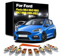 DQWASUYB Car LED Interior Dome Light Kit, For Ford Fiesta MK4 MK5 MK6 MK7 MK8 1995-2016 2017 2018 2019 2020 2021 Led Bulbs