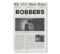 DQYZNYC Vintage Newspaper Style Music Poster about You 1975 Poster for Room Aesthetic Song Album Wall Decor 1975 Canvas Print for Living Room Dorm Bedroom Decoration (16x24inch-1P-Unframed,D)