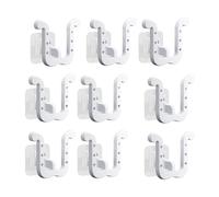 DQZRTUECA 10 Pcs Multicolor Wall-Mounted No Drill Plastic Slipper Racks Bathroom Drain Hooks(White)