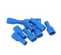 DQZRTUECA 100 pcs Blue Female Insulated Crimp Spade Terminal Electrical for 1.5-2.5mm2 Wire