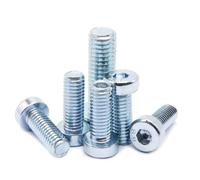 DQZRTUECA 100 Pcs DIN7984 Cap Screw, M1.2-M2.6, 8.8, Galvanized, Hex Socket, Round Head, Carbon Steel(M1.2)