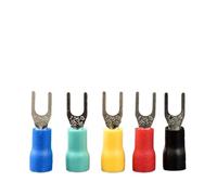 DQZRTUECA 1000Pcs SV1-3 AWG22-16 Insulated Fork Spade Terminals Crimp Connectors Multicolor(Mix)