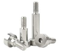 DQZRTUECA 304 Stainless Steel Hex Socket Cap Head Roller Shoulder Screws Bearing Bolt Multiple Sizes(4mm,D4x M3 (10pcs))