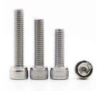 DQZRTUECA 304 Stainless Steel Hex Socket Head Cap Screws M1.4-M10 3-50mm(4mm,M4 10pcs)