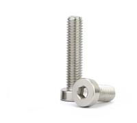 DQZRTUECA 304 Stainless Steel Low Profile Hex Socket Head Cap Screws Allen Bolts M2-M12 Size 3-100mm(4mm,M3-30pcs)
