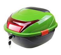 DQZRTUECA 35L Lockable Waterproof Motorcycle Tail Box with Mounting Hardware for Helmet Multicolor(Green)