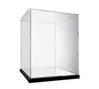 DQZRTUECA Acrylic Display Case For Collectibles Figures Dolls Mirror Base Transparent Multi Sizes(18x14x25CM)