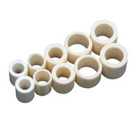 DQZRTUECA Alumina Ceramic Tube ID 8mm OD 11/14mm High Temperature 1650°C Electrical Insulation 10pcs(OD:11mm)