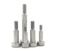 DQZRTUECA Assorted M2-M12 Hex Socket Round Head Shoulder Screws A2 Stainless Steel(4mm,5pcs 3-M2.5)
