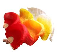 DQZRTUECA Belly Dance Silk Fan Veil Multicolor Multiple Sizes