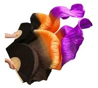 DQZRTUECA Belly Dance Silk Fan Veil Multicolor Multiple Sizes