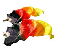DQZRTUECA Belly Dance Silk Fan Veil Multicolor Multiple Sizes