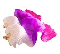 DQZRTUECA Belly Dance Silk Fan Veil Multicolor Multiple Sizes