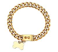 DQZRTUECA Big Dog Chain Collar, Cuban Dog Chain With Safety Lock And Tag, 15MM Width Strong Heavy Duty Chew Proof For Medium Large Dogs(24inch)