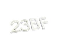 DQZRTUECA Black Silver House Number Letter Sticker 6cm Height(A,Silver)