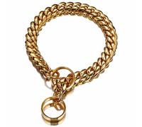 DQZRTUECA Chain Dog Collar 14mm Cuban Link Dog Chain Choke Collar Metal Stainless Steel Walking Collar For Large Medium Large Dogs(24inch)