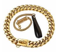 DQZRTUECA Choke Chain For Dogs Collar Dog Chain Collars 14mm Gold Chain Medium And Large Pet Dog Chain Necklace Necklace Stainless Steel Cast Chain(26inch)