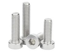 DQZRTUECA DIN7984 Hex Socket Head Cap Screw M2 To M10 304 A2-70 Stainless Steel Pack Of 3-50 pcs(4mm,M2.5x50pcs)