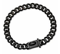 DQZRTUECA Dog Chain Collar Dog Collar,Waterproof Steel Metal Cuban Chain Basic Dog Collar For Small Puppy Medium Large Pet(Black,20inch)