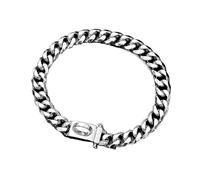 DQZRTUECA Dog Chain Collar Dog Collar,Waterproof Steel Metal Cuban Chain Basic Dog Collar For Small Puppy Medium Large Pet(Silver,24inch)