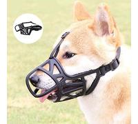 DQZRTUECA Dog Muzzle Basket Rubber Black Multiple Sizes(S)