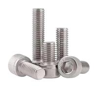 DQZRTUECA Hex Socket Cap Head Bolt 304 Stainless Steel DIN912 M1.4 M1.6 M2 M2.5 Length 2-30mm(4mm,M2.5 (50pcs))
