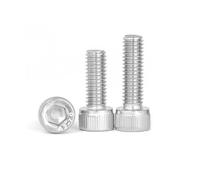 DQZRTUECA Hex Socket Head Cap Bolts Screws 304 Stainless Steel M1.4-M4 2-100mm 10/50 Pcs(4mm,50Pcs M2)