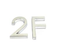 DQZRTUECA House Number Plaque for 0-9 A-F Multicolor 5.8 cm Plastic(Silver,5.8CM-NUMBER 7)