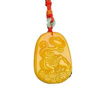 DQZRTUECA Huanglong Corn Topaz Unicorn Xianbao Unisex Pendant, 52x40x10mm