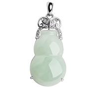 DQZRTUECA Ice Kind Gourd Pendant Necklace For Men Women 34.0mmx14.8mmx8.0mm