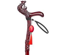DQZRTUECA Imperial Phoenix Carved Walking Cane With Wrist Strap Rosewood 80-96cm(94Cm(Use Height 181-182Cm))