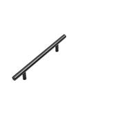 DQZRTUECA Kitchen Cabinet Handles, Stainless Steel Cabinet T Bar Pulls Handles Silver Black Brushed Gold 4-24 Inch Furniture Hardware(Black 256mm)