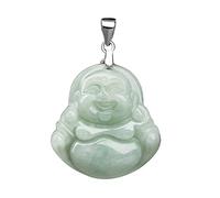 DQZRTUECA Laughing Buddha Pendant Necklace Green(A+007)