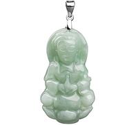 DQZRTUECA Laughing Buddha Pendant Necklace Green(B+007)