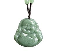 DQZRTUECA Laughing Buddha Pendant Necklace Green(I+007)