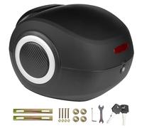 DQZRTUECA Motorcycle Tail Box 35L Waterproof Rear Top Hard Case Multicolor for Motorbike Moped(Matt Black)