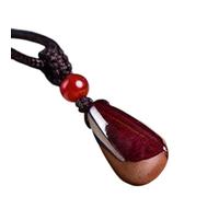 DQZRTUECA Natural Cinnabar Gemstone Bracelet, Gourd Donut Pendant, Lucky Charm Amulet(B)